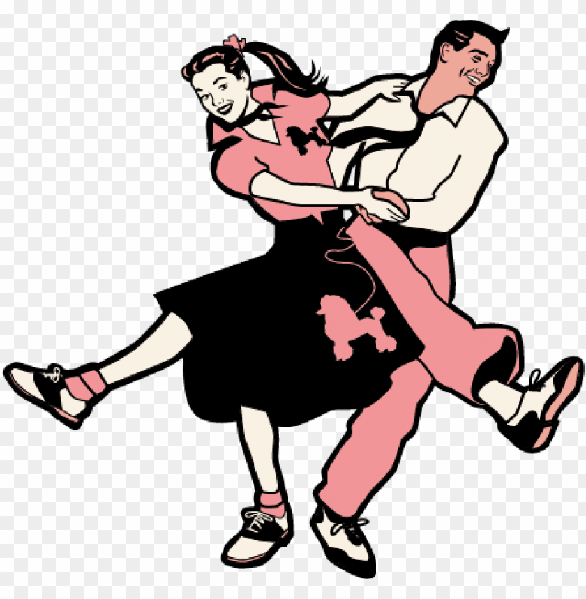 Download dance clipart sock hop - 50's 60's sock ho png - Free PNG