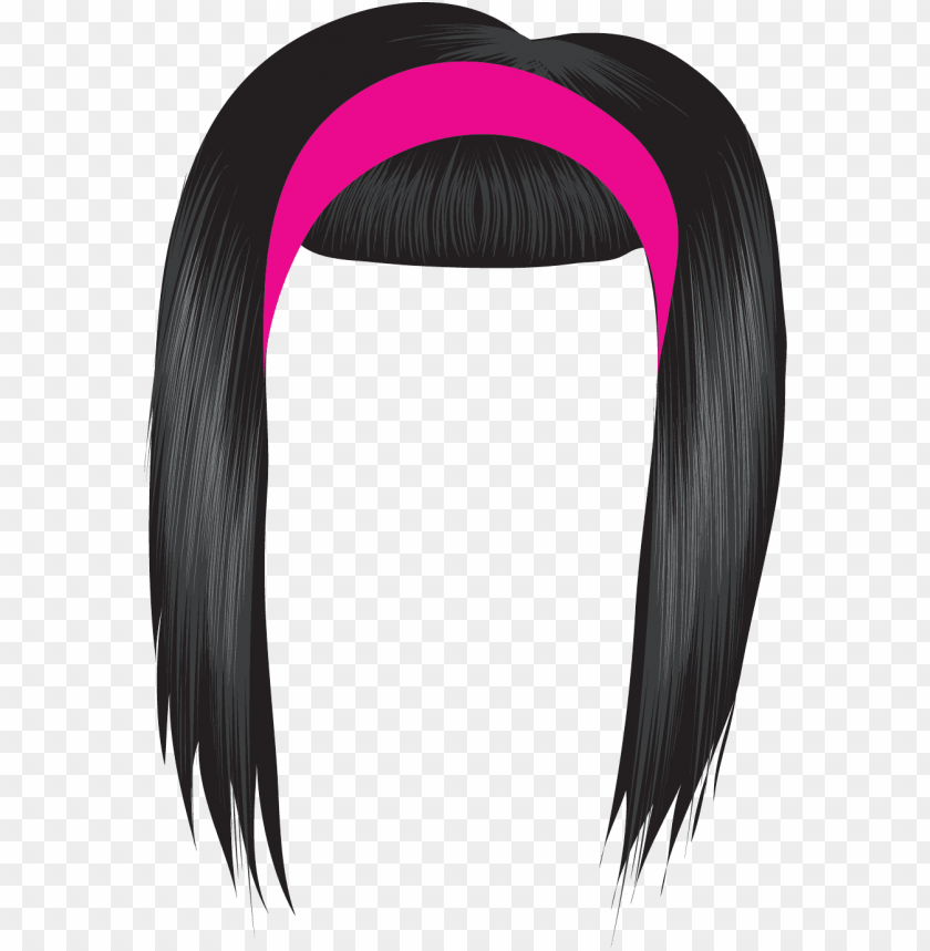 Dark Hair Clipart Black Hair Wig Hair Clipart Png Image With
