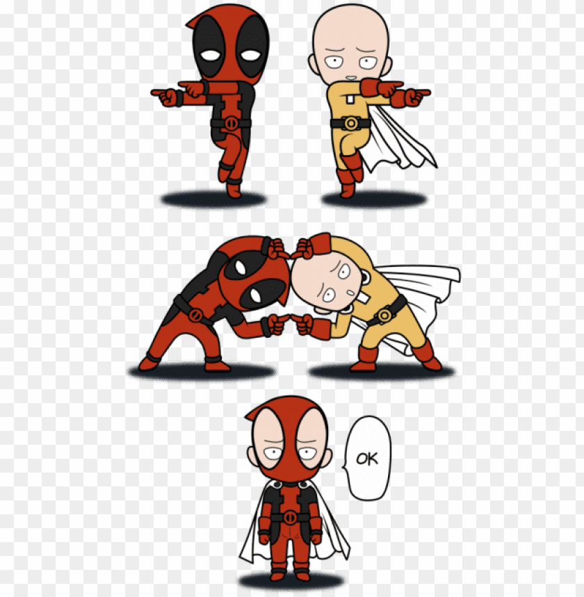 Deadpool Fuses With Saitama T Shirt One Punch Man Deadpool Png