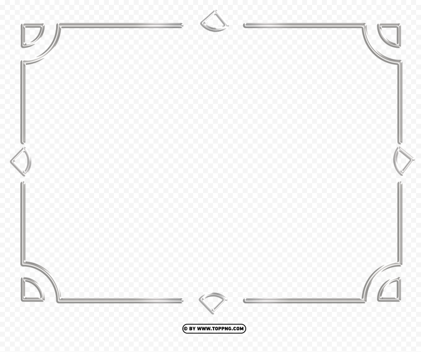 Free download HD PNG decorative frame silver border png images