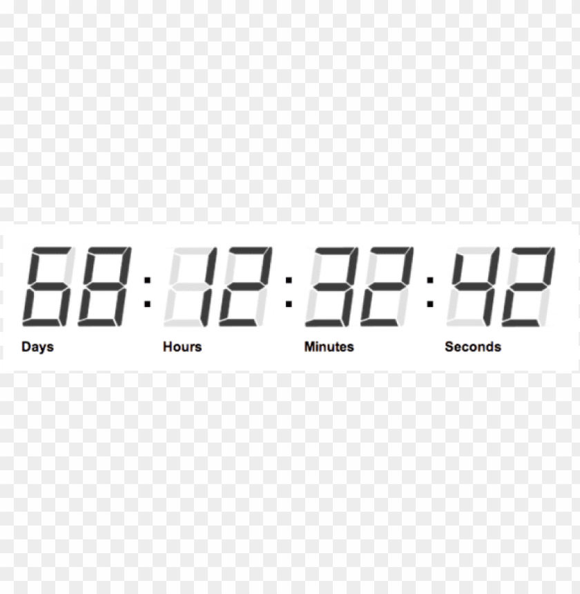 Free download | HD PNG digital countdown clock PNG transparent with