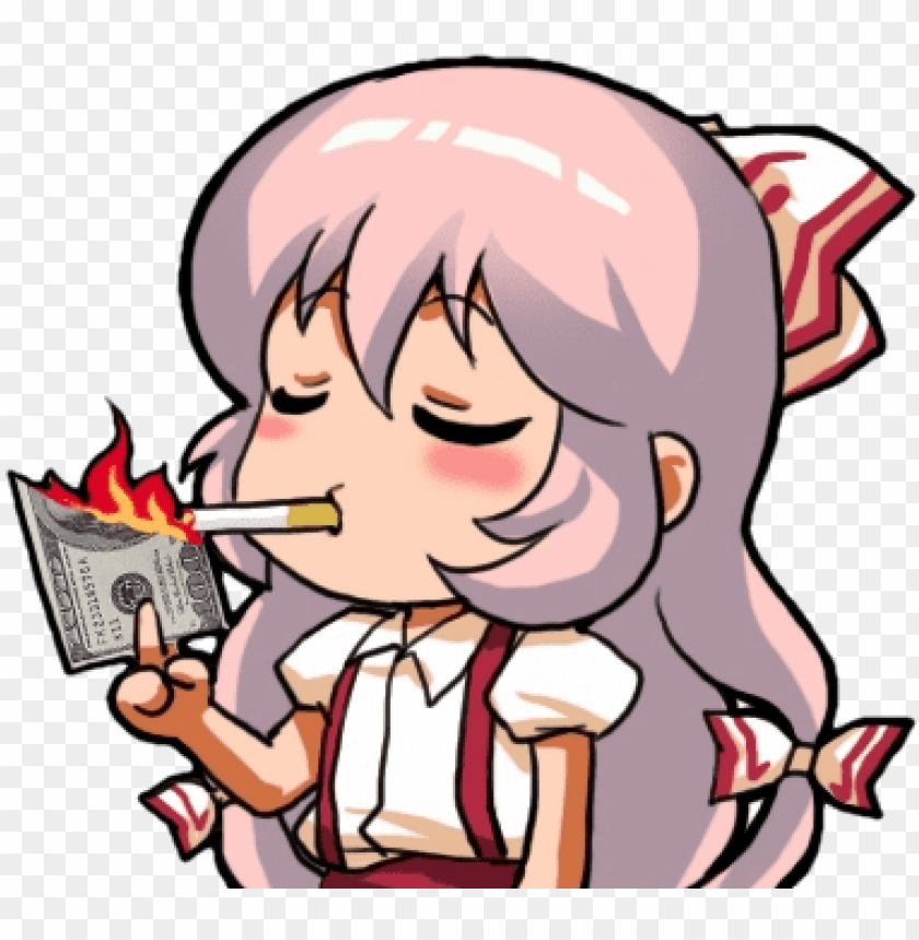 Doesnt Need Money Mokou Discord Emoji Emojis Anime For Discord Png - doesnt need money mokou discord emoji emojis anime for discord png image with transparent background