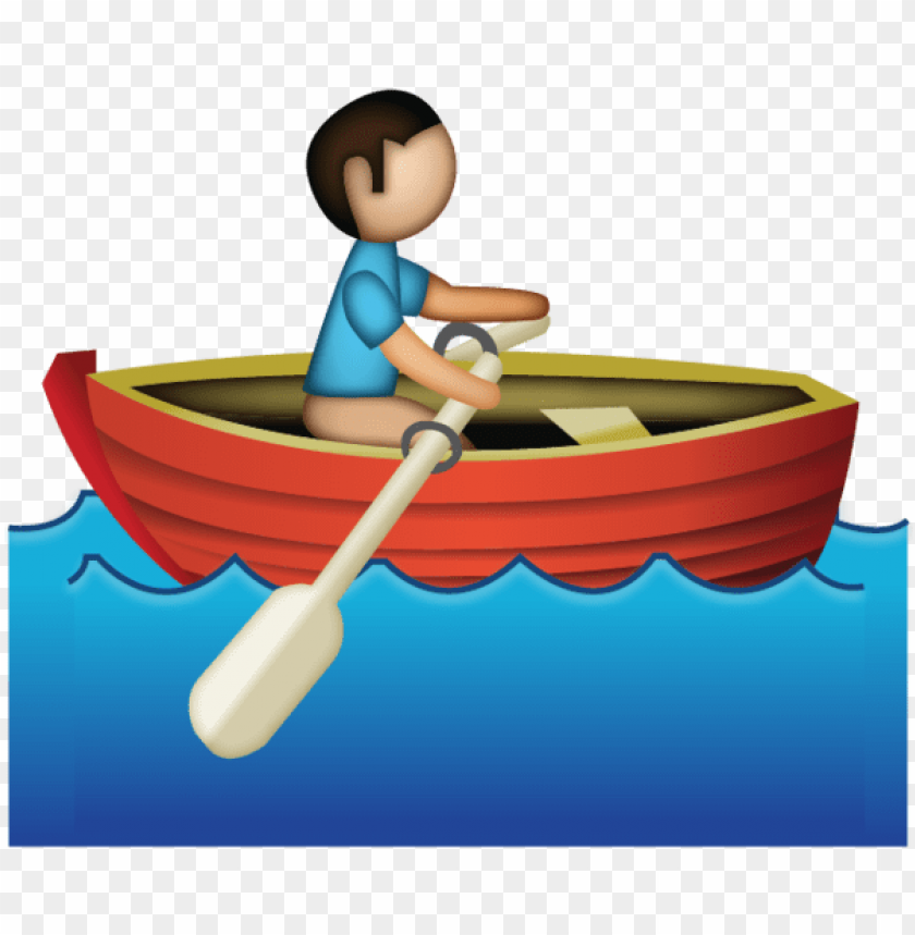 Free download HD PNG download man rowing emoji rowing boat emoji PNG