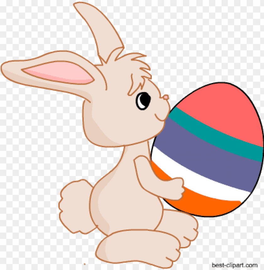 Free download | HD PNG easter bunny holding a big colorful easter egg ...