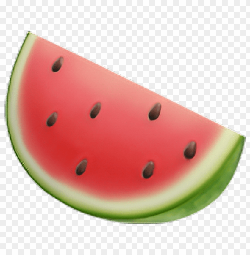 Free Download Hd Png Emoji Watermelon Pasteque Rouge Vert Fruit Apple Iphone Png Transparent