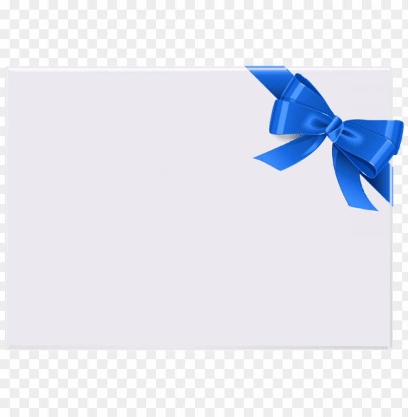 download empty card with blue ribbon png clipart png photo toppng toppng