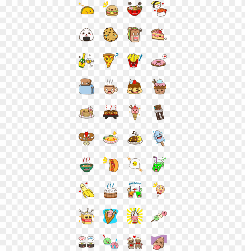 Free download | HD PNG enjoy this lovely food emoji set food line ...