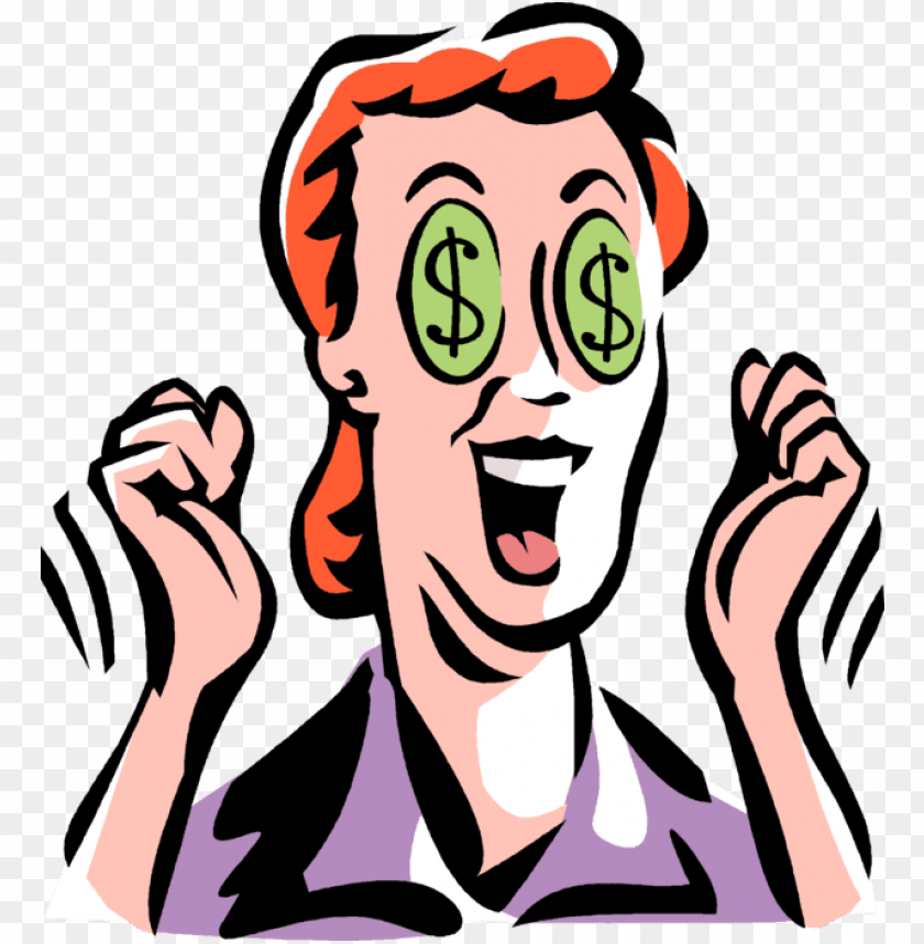 Free download | HD PNG entrepreneur with dollar signs in eyes dollar