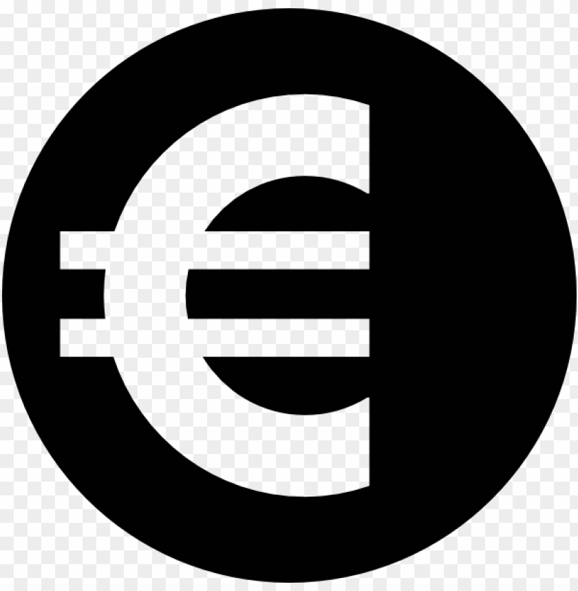 Free download | HD PNG euro symbol inside dark circle | TOPpng