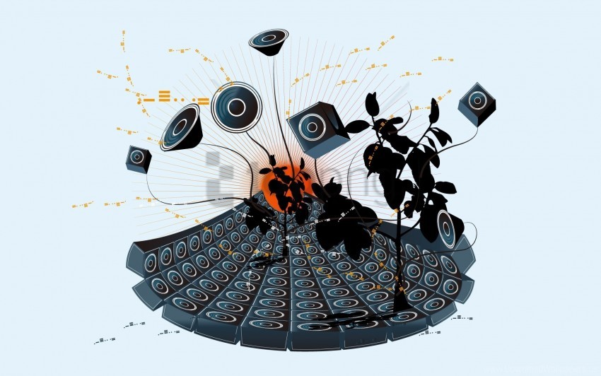 Free download | HD PNG explosion figures music speakers wallpaper ...