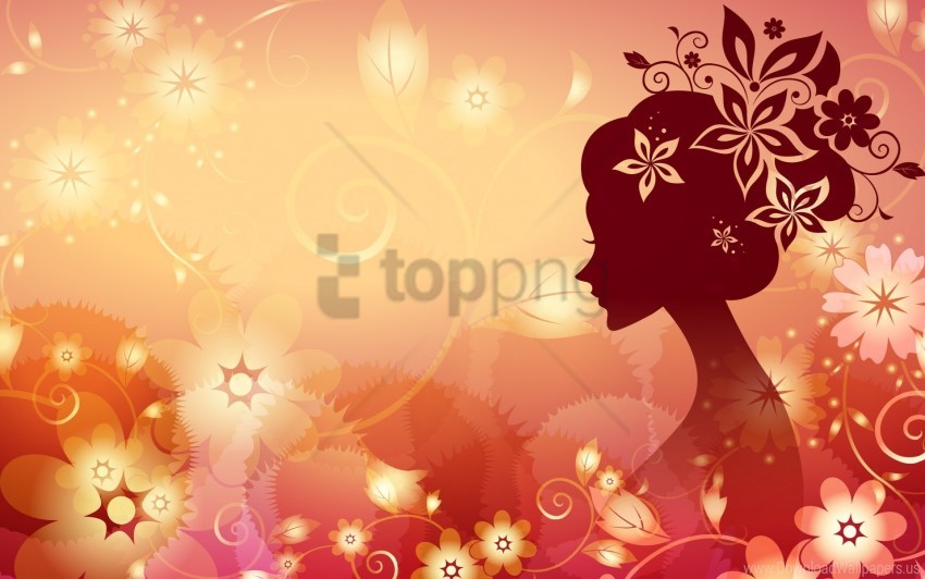 Flower Girl Silhouette Vector