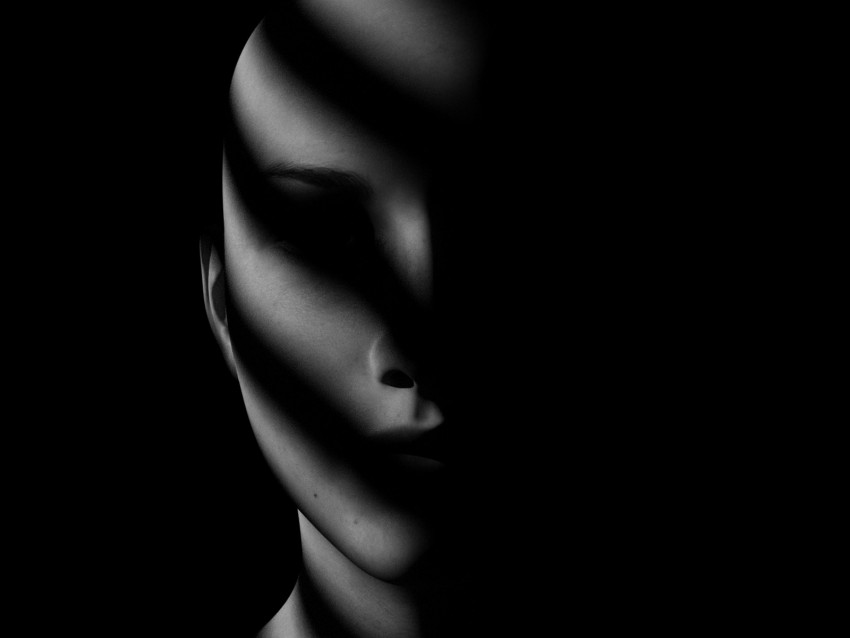 Free download | HD PNG face shadow dark bw noir portrait doll 4k ...