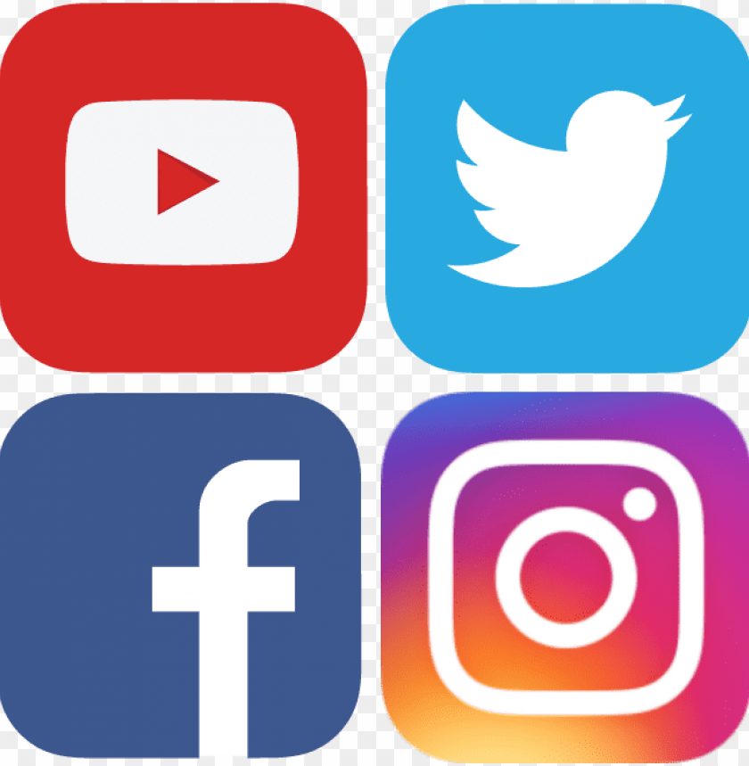 Facebook Twitter Instagram Icons Png Social Media Icons Facebook Twitter Instagram Youtube Png Image With Transparent Background Toppng