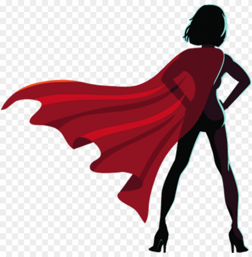 Download Female Superhero Silhouette Png Free Png Images Toppng