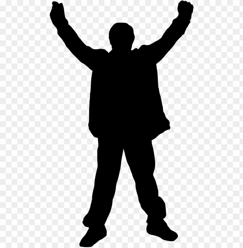 Free download | HD PNG file size people with hands up silhouette PNG ...