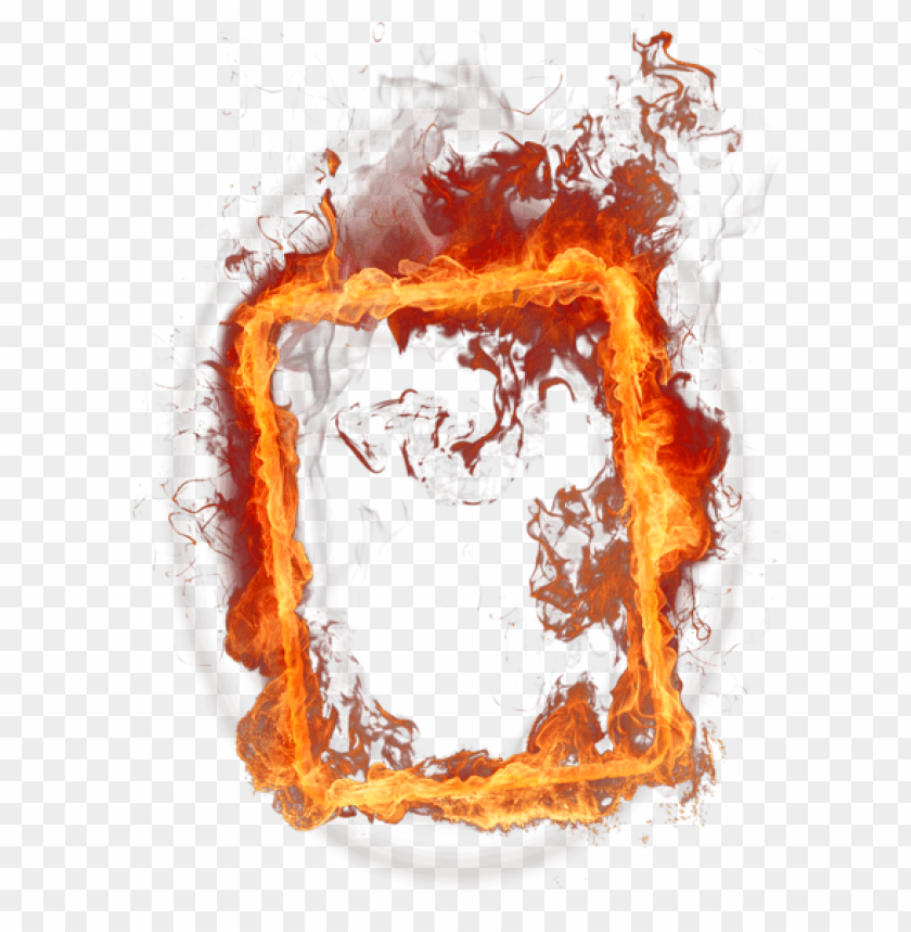Free download | HD PNG PNG image of burning fire frame with smoky edges ...