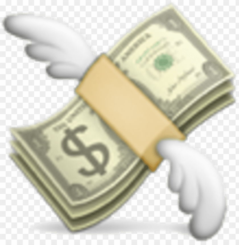 Free download | HD PNG flying money emoji 128 money wings emoji PNG ...