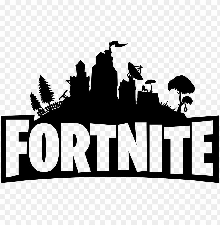 free png fortnite logo black and white png free png images png images transparent - fortnite image png