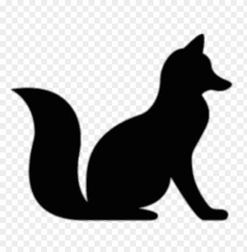 Free download | HD PNG silhouette of a sitting fox PNG transparent with ...