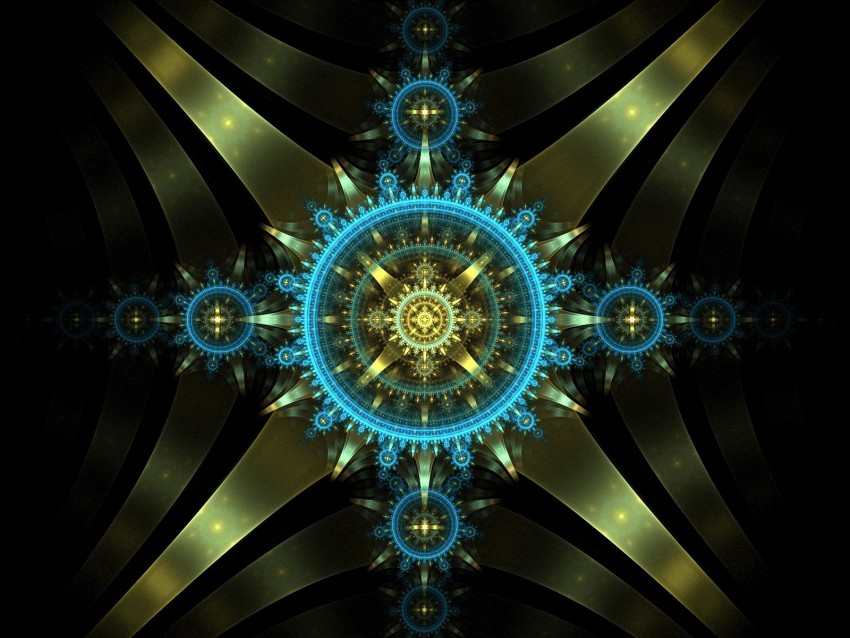 Free download | HD PNG fractal mechanism circles glow abstraction 4k ...