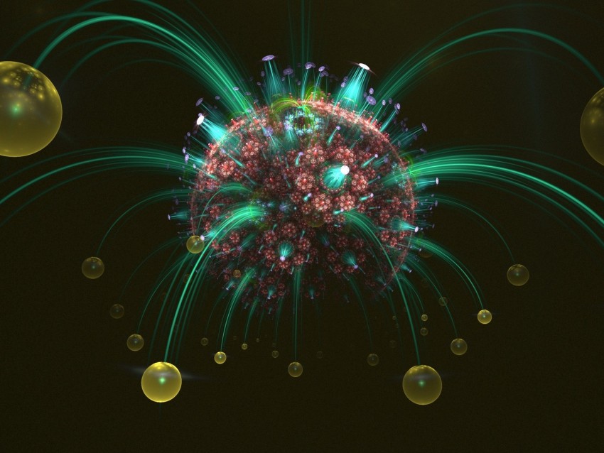 Free download | HD PNG fractal sphere spheres rays abstraction 4k ...