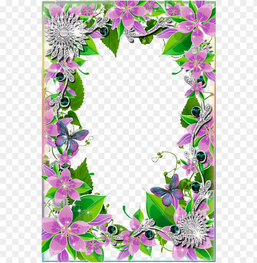 Free download | HD PNG frame with pink flowers background best stock ...