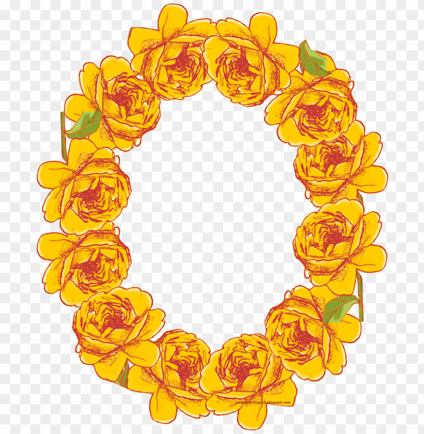 Download Free Digital Oval Yellow Rose Frame Png Marco Redondo De