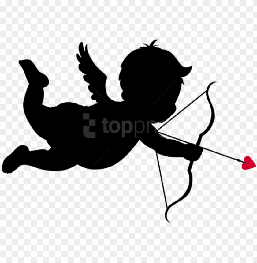Free download | HD PNG cupid silhouette with bow PNG transparent with ...
