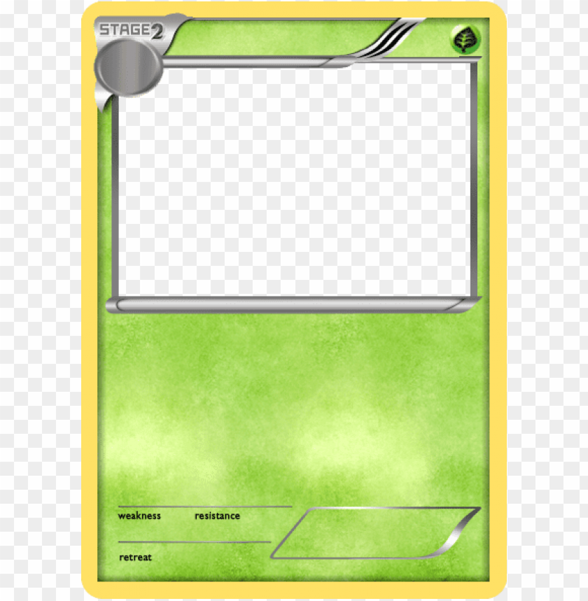 Free Stock Bw Grass Stage Card Blank By The Green Pokemon Card Template Png Image With Transparent Background Toppng - green pikachu roblox