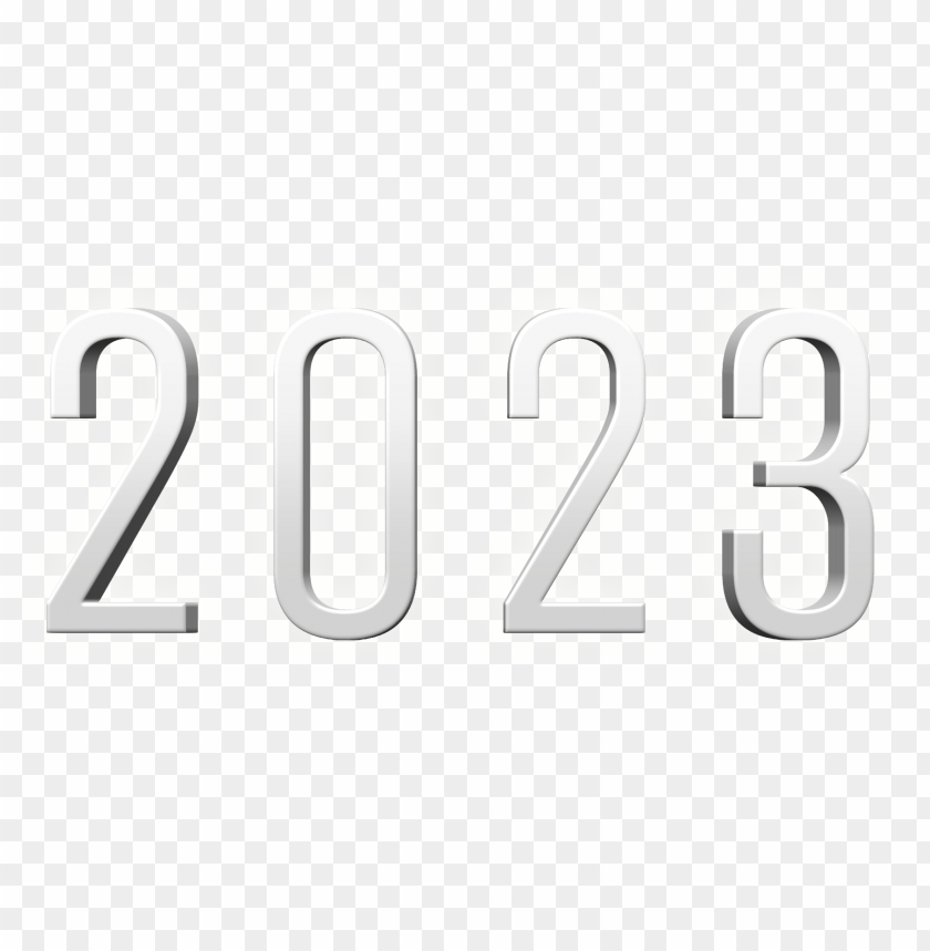 Free White 3d 2023 Text Png Transparent Background cutout PNG & clipart ...