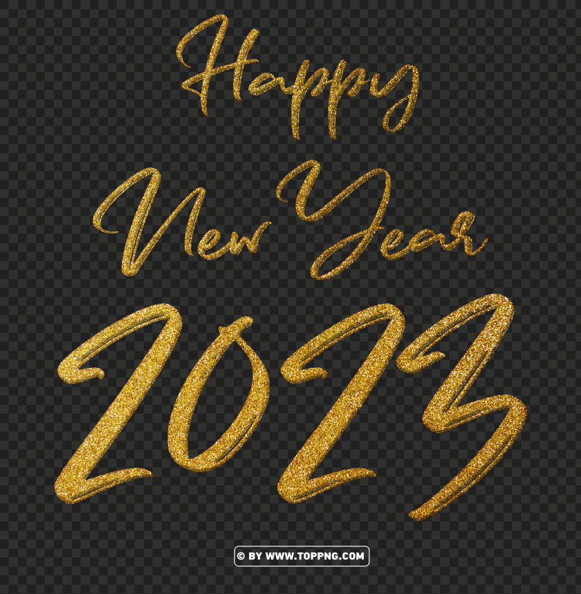 Free download | HD PNG glitter gold happy new year 2023 png free ...