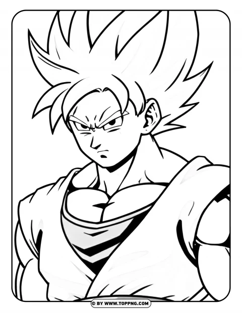 Printable Goku Coloring Pages For All Ages Clipart Background free PNG ...