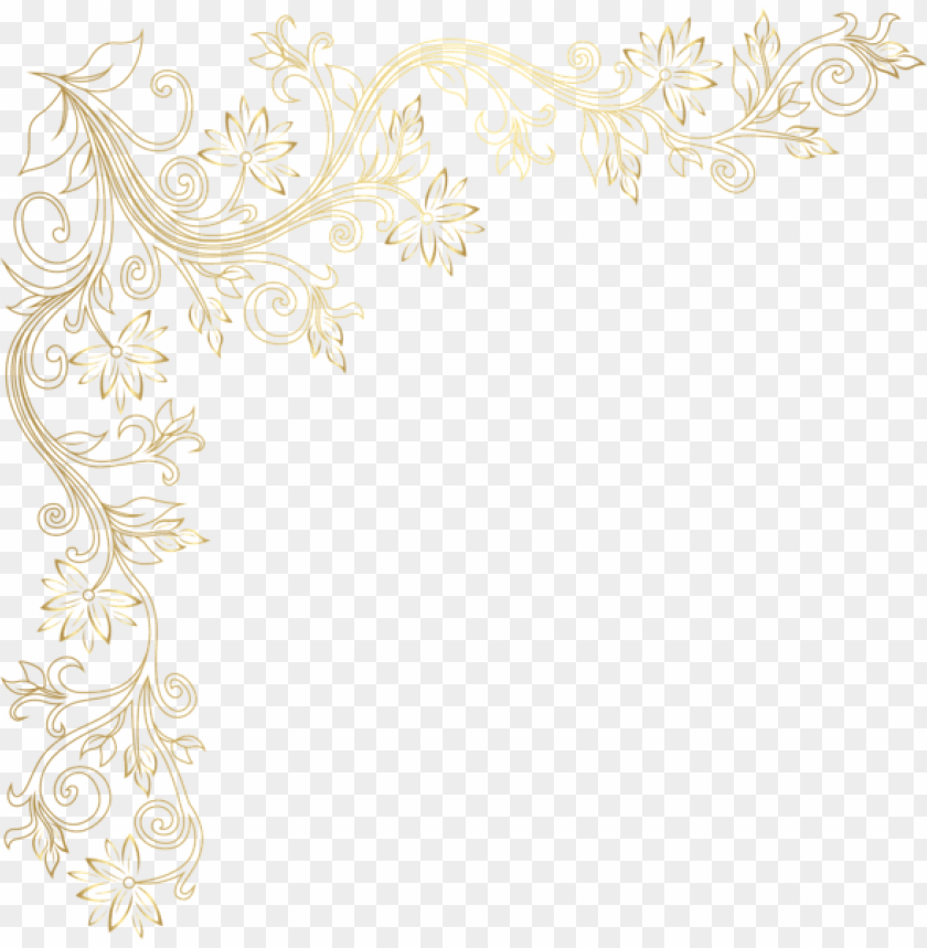 Free Download HD PNG Gold Corner Transparent Clipart Png Photo