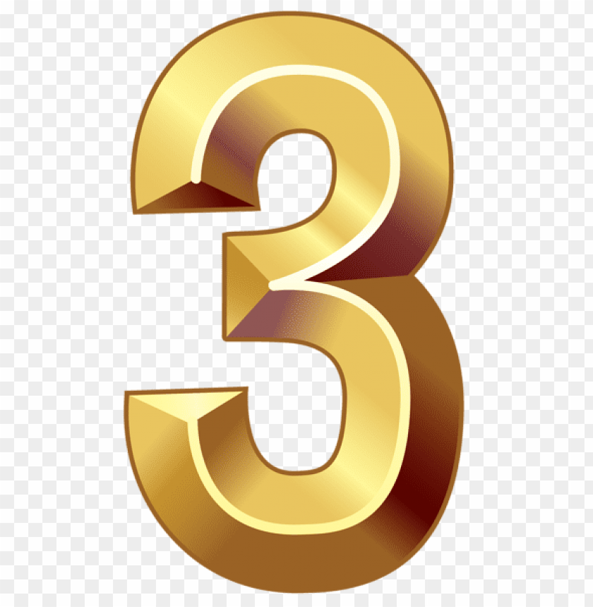 Free download | HD PNG gold number three clipart png photo - 51804 | TOPpng