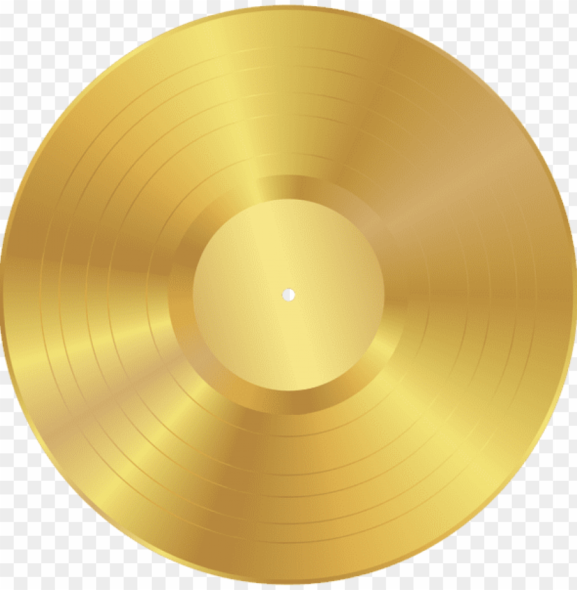 Free download HD PNG gold vinyl record PNG image with transparent