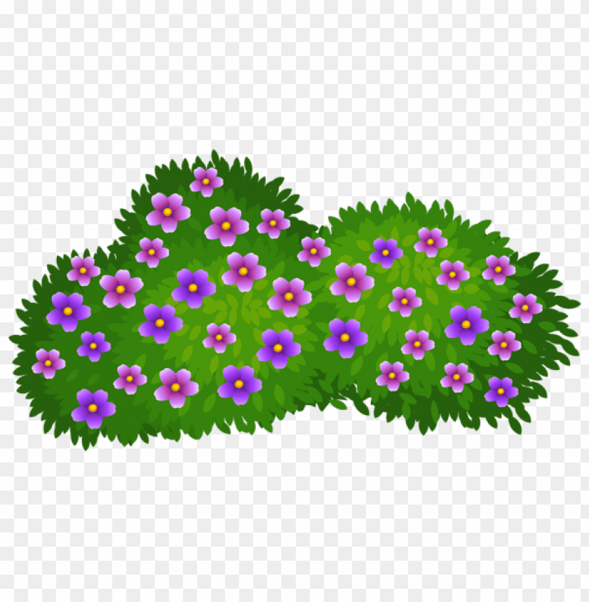 Free download | HD PNG green bush with flowers transparent clipart png ...