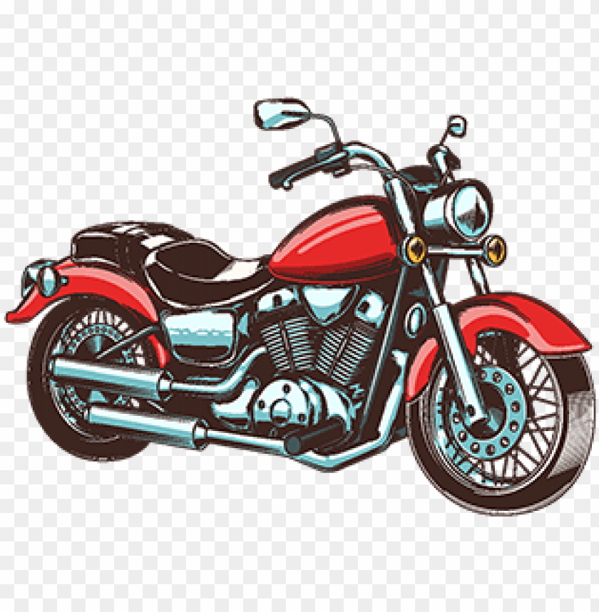 Download hand-drawn vintage motorcycle - motorrad gezeichnet png - Free