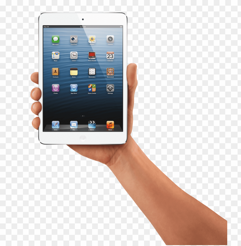 Free download | HD PNG hand holding ipad tablet with home screen | TOPpng