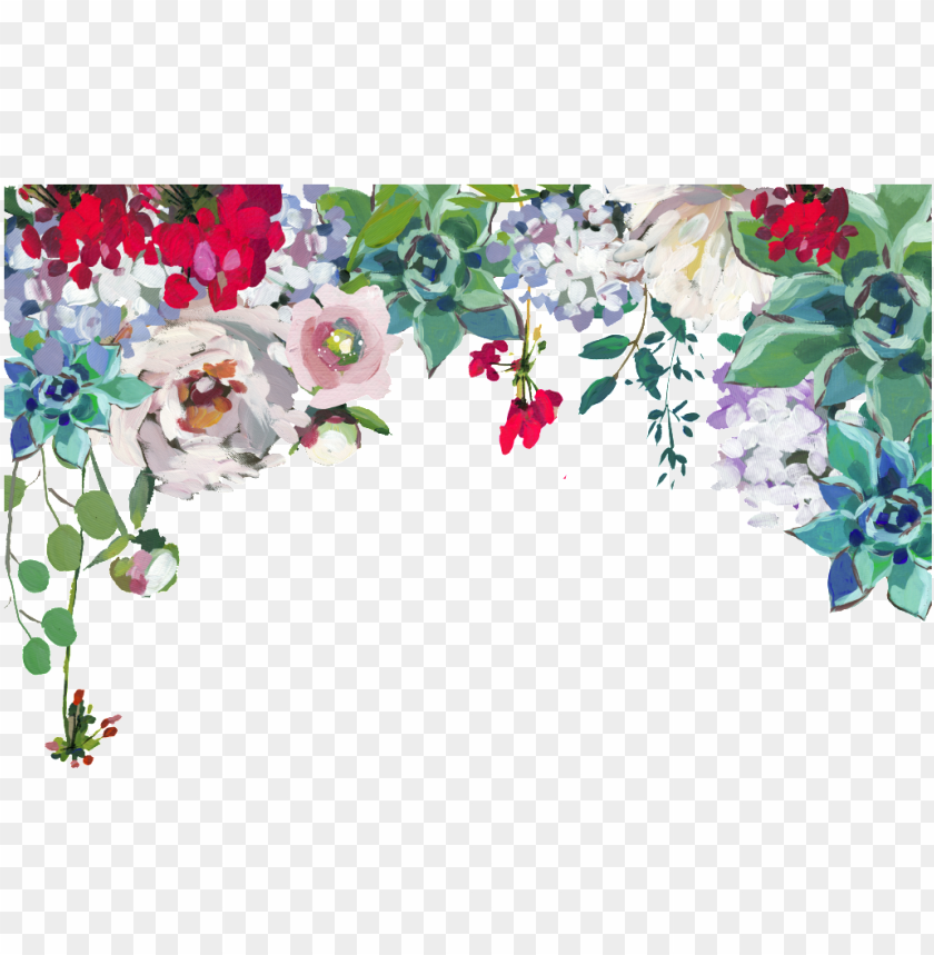 Hand Painted Florist Decoration Background Flower Wall September