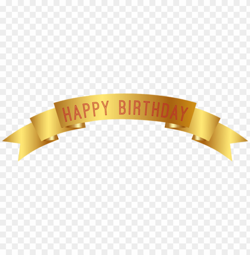 Free download | HD PNG Download happy birthday gold banner png png