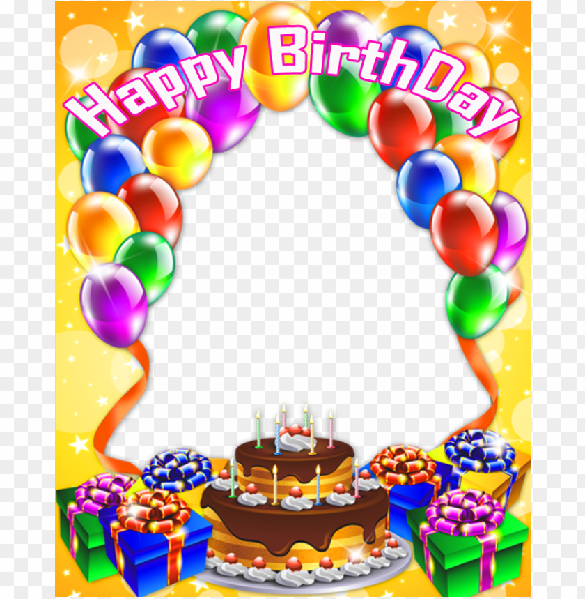 Free download HD PNG happy birthday photo frame app PNG transparent with Clear Background ID