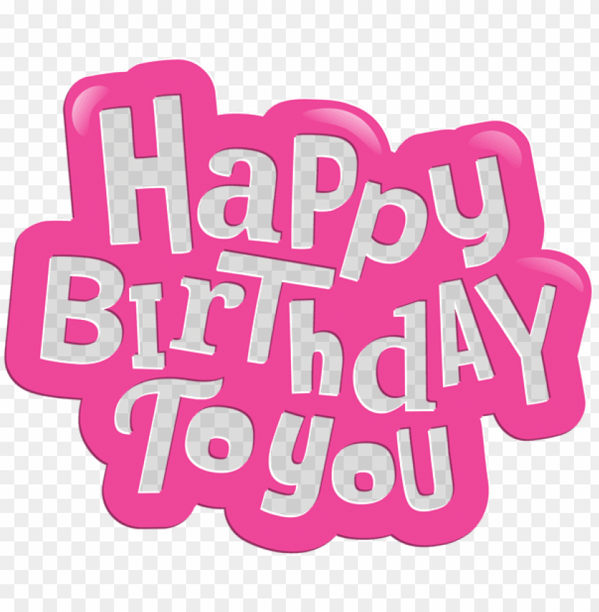 Free download | HD PNG pink happy birthday text with playful style png ...