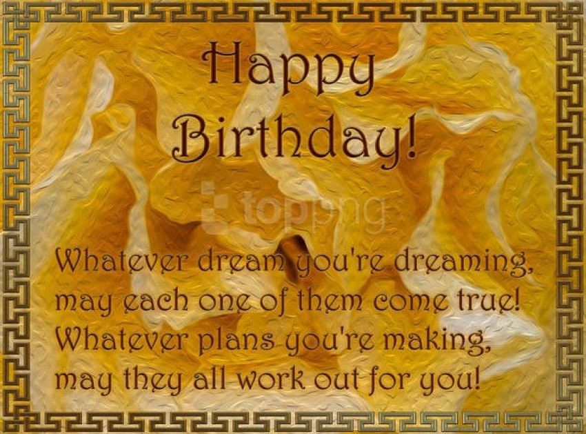 Free download | HD PNG happy birthday yellow card background best stock ...