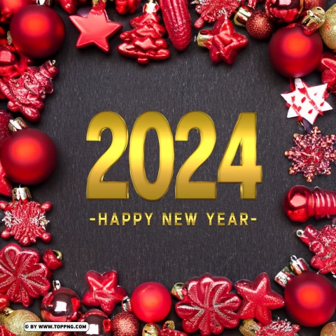 Free Download | HD PNG Happy New Year 2024 Greeting Card - Image ID ...