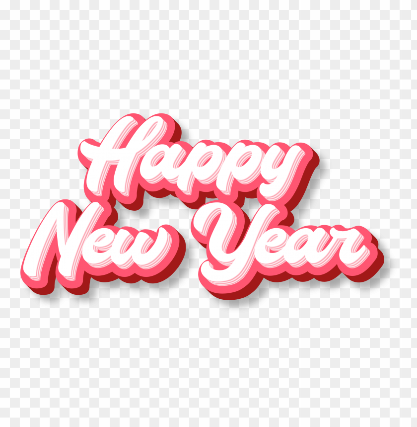 Free download | HD PNG happy new year 3d pink text png clipart - Image ...