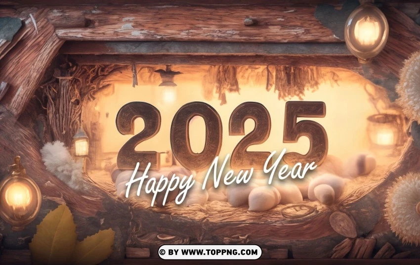 Free download HD PNG happy new year pics 2025 to wish in unique style