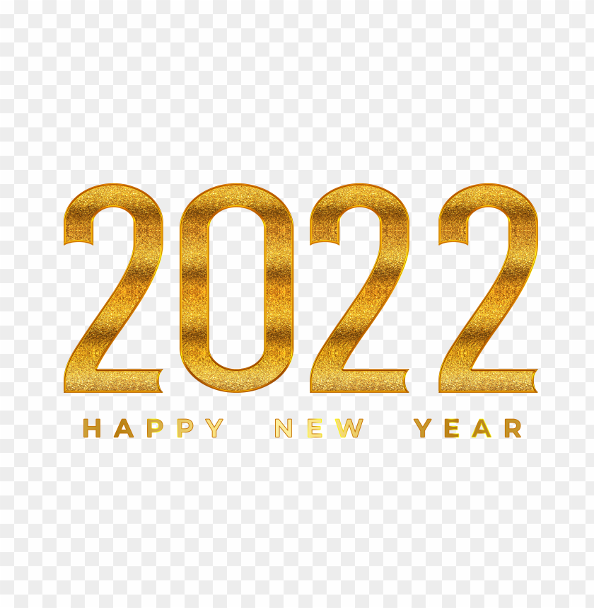 Hd Gold Luxury 2022 With Happy New Year Wish Png Transparent Background