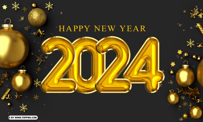 New Year 2024 Gold Png Transparent Images Free Png Free Png cutout PNG ...