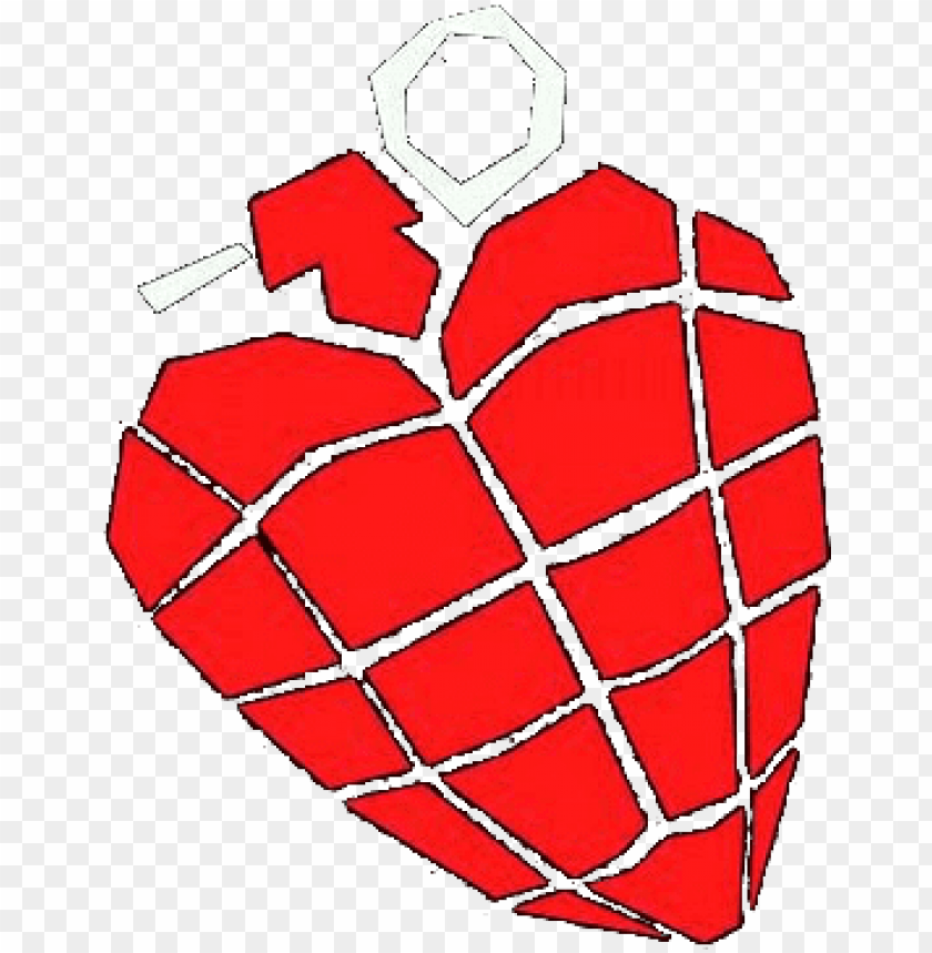 Download Heart Shaped Hand Grenade Green Day Grenade Png Free PNG