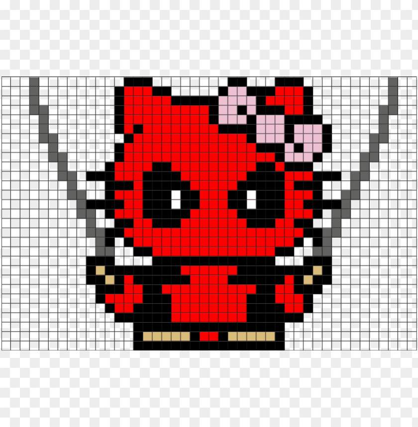 Hello Kitty Pixels Mask Deadpool Pixel Art Png Image With - pixilart old roblox logo by anonymous